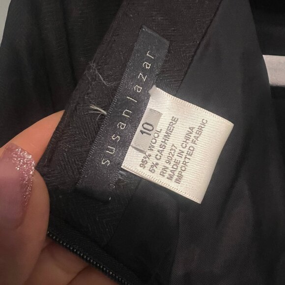 SUSAN LAZAR WOOL CASHMERE BLEND SHEATH DRESS SIZE 10 - Picture 4 of 4